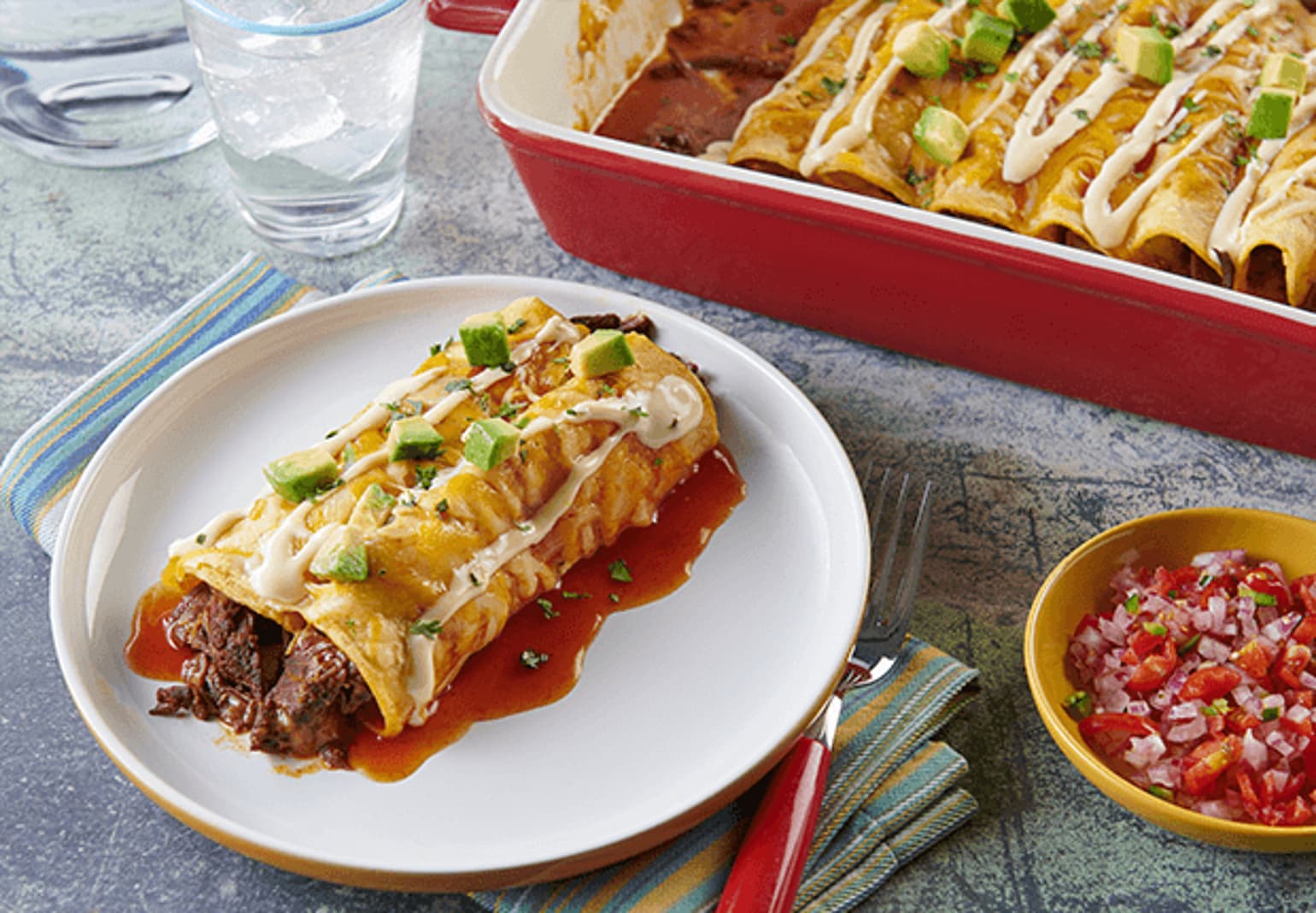 Easy Beef Brisket Enchiladas